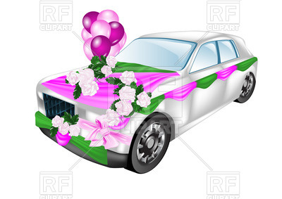 Wedding Car Decorated With Flowers And Balloons 39968 Download