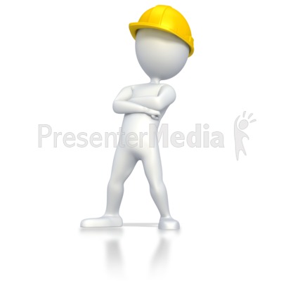 Worker Standing With Arms Crossed   3d Figures   Great Clipart For