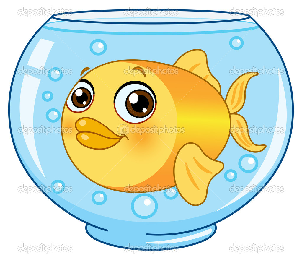 Cartoon Goldfish Bowl