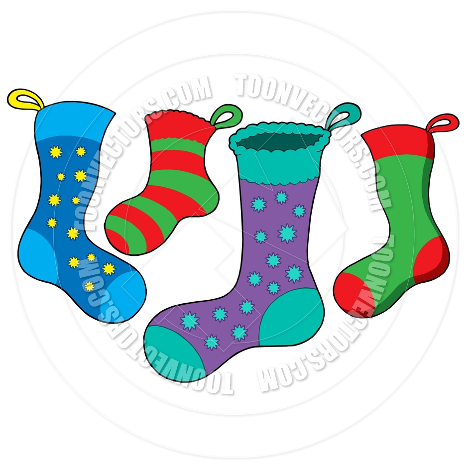 Cartoon Various Christmas Socks By Clairev   Toon Vectors Eps  43500