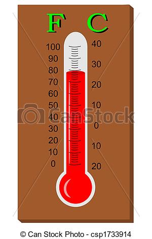Drawing Of Thermometer   A Thermometer With Celsius And Fahrenheit    