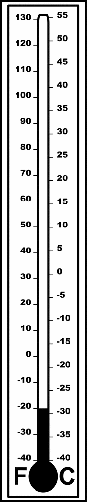 Dual Outdoor Fahrenheit Thermometers   Clipart Etc