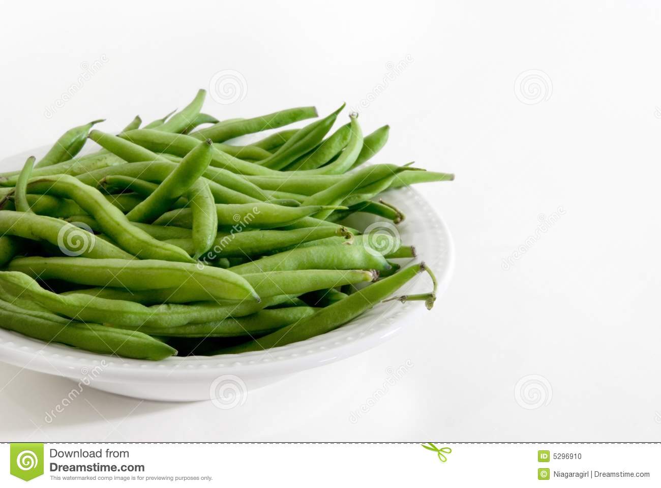Green Beans In Bowl Stock Photo   Image  5296910