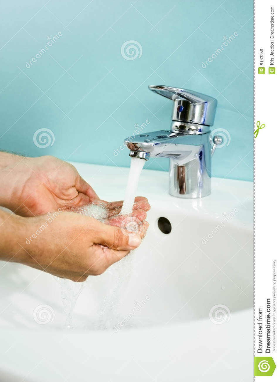Hands Of A Person Being Washed Under A Tap  Hygiene Is Important 