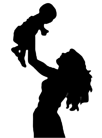 Mother Holding Baby In The Air Silhouette Mother Holding Sleeping Baby    