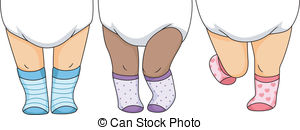 Patterned Socks Feet   Illustration Showing The Feet Of A