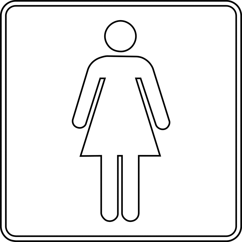 Rest Room  Women  Outline   Clipart Etc