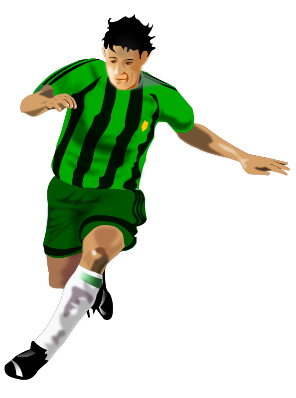 Soccer Player  Green Black  By Alessio   A Soccer Player With Green    