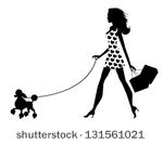 The Girl With The Leash Graphics Free Vector The Girl With The Leash    