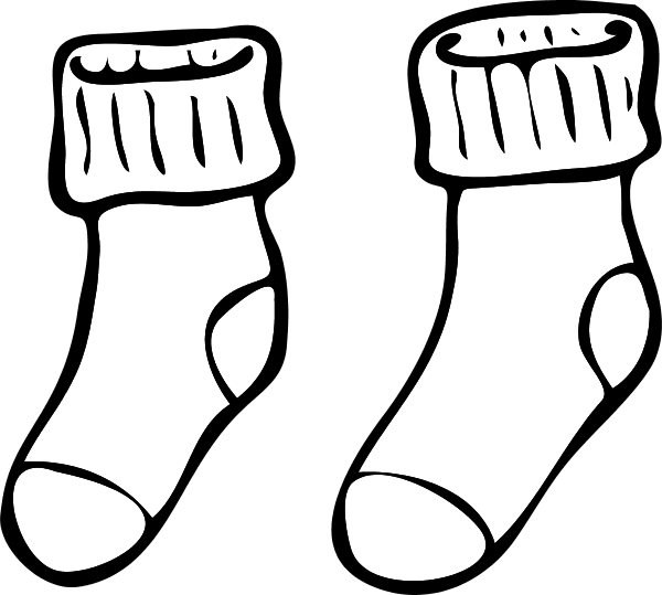 Two Socks   Vector Clip Art