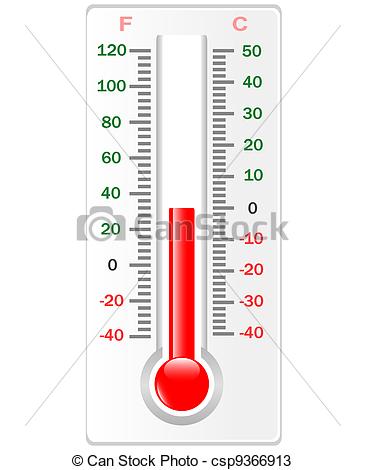 Vectors Of Thermometer Vector Celsius And Fahrenheit   Thermometer