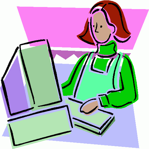 Woman At Computer Clipart   Woman At Computer Clip Art