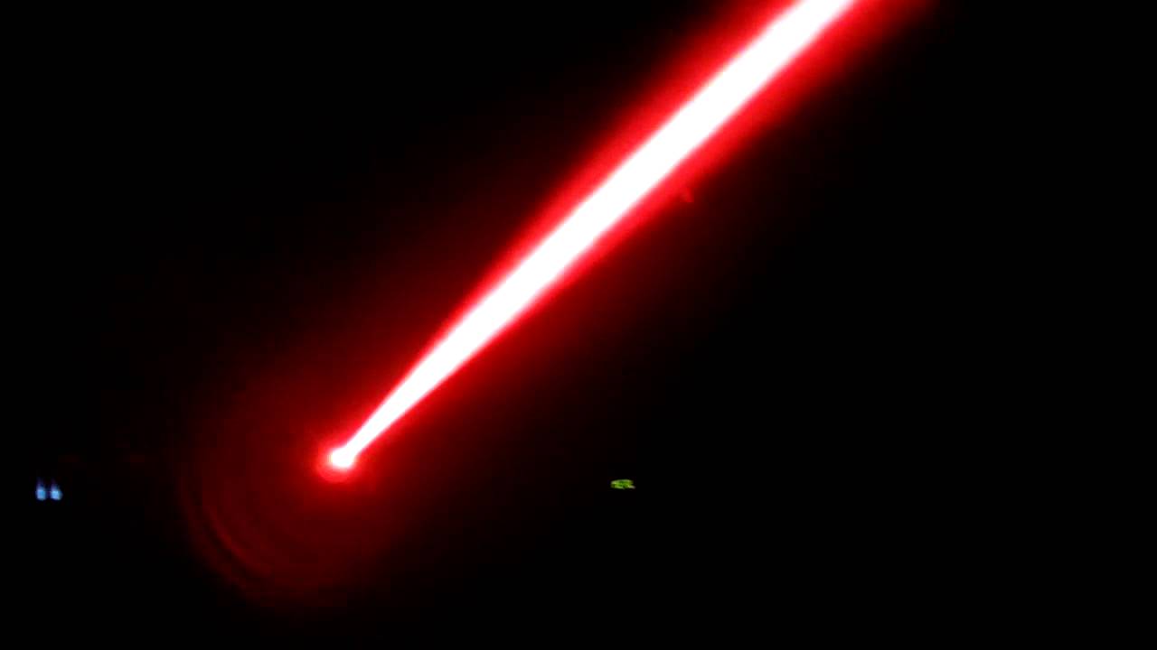 49mw Sanyo 635nm Laser Beam With Fog   Youtube
