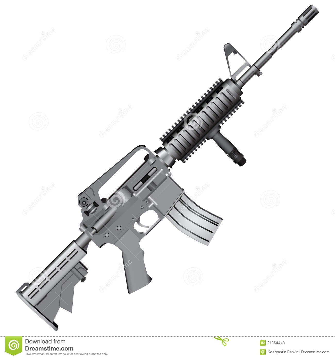 Army Gun Clipart M Carbine Armed U S Army Vector Illustration 31854448