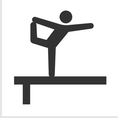 Athletics And Gymnastics Icon Set   Balance Beam   Clipart