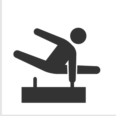 Athletics And Gymnastics Icon Set   Pommel Horse   Clipart