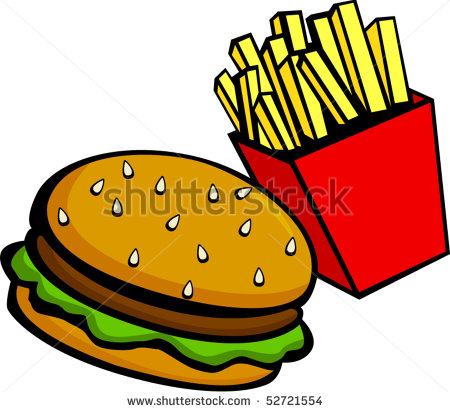 Burger And Fries Shutterstock  Eps Vector   Burger And Fries   Id