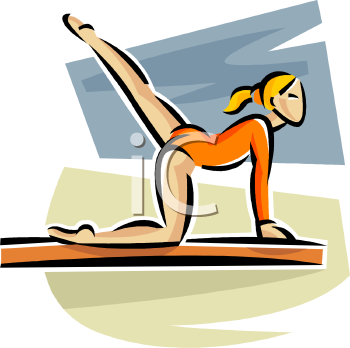 Cartoon Gymnastics Beam Beam Clipart