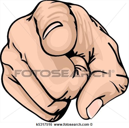 Clip Art   Pointing The Finger   Fotosearch   Search Clipart