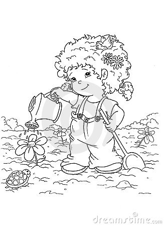 Flower Garden Clipart Black And White A Sketch In Black And White