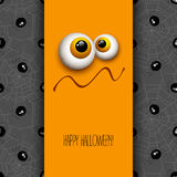 Funny Halloween Greeting Card Monster Eyes  Vector Royalty Free Stock