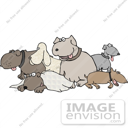 Group Of Dogs At A Dog Park Clipart    19085 By Djart   Royalty Free