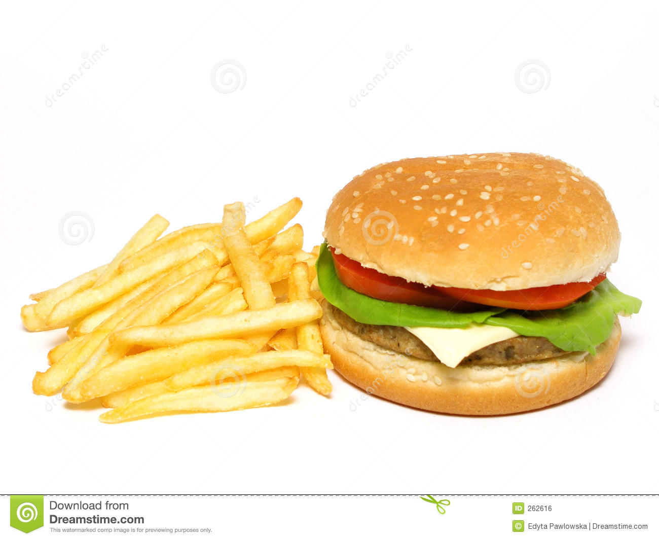 Hamburger And French Fries Royalty Free Stock Image   Image  262616