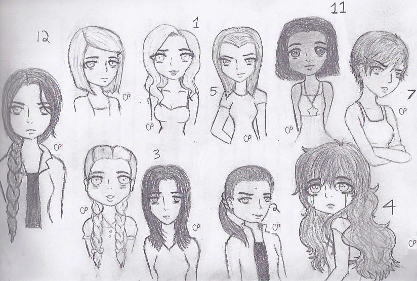 Hunger Games Females Quick Sketch 1 By Girl In Disorder