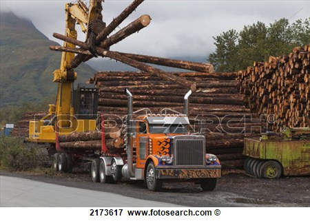 Log Truck Clip Art Onto A Logging Truck