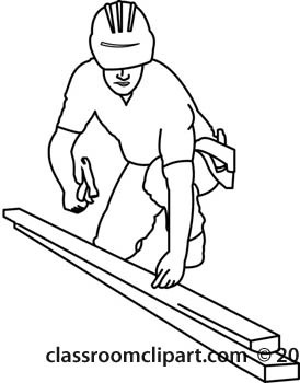 People   Construction Worker Outline   Classroom Clipart