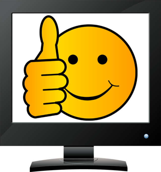 People On Computers Clipart