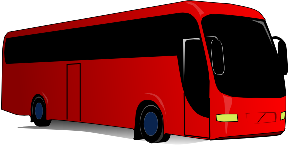Red Bus Coach Clip Art At Clker Com   Vector Clip Art Online Royalty