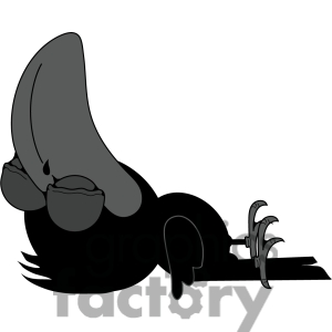 Royalty Free Dead Cartoon Crow Clipart Image Picture Art   387266