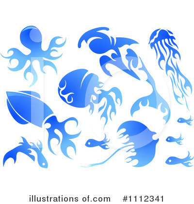 Royalty Free  Rf  Ocean Life Clipart Illustration By Bnp Design Studio