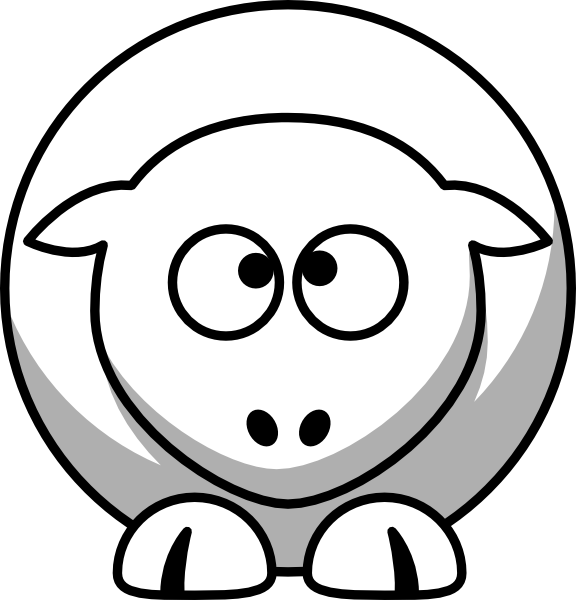 Sheep Cross Eyed Up Clip Art