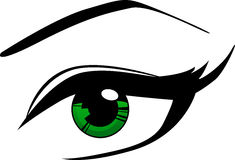 Silhouette Of Eye Eye Lashes And Eyebrow Royalty Free Stock Photos