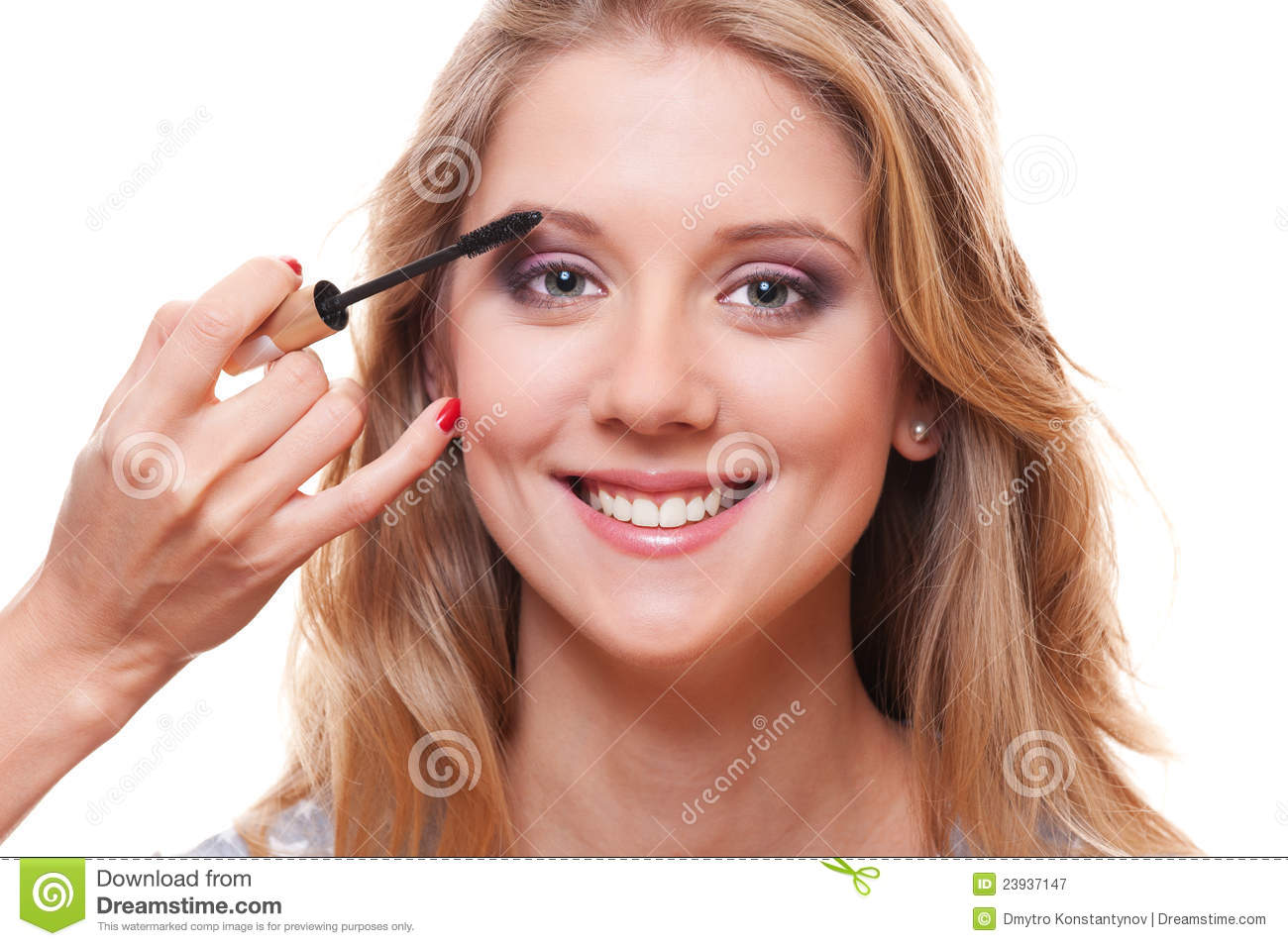 Smiley Woman With Professional Make Up Royalty Free Stock Photography