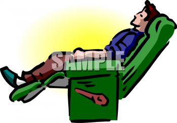 This Man Napping In His Recliner Clipart Image Can Be Licensed As Part