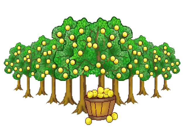 Tree Clip Art   Orchard Of Grapefruit Trees   Free Tree Clip Art    