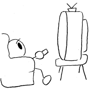 Watching Tv Clipart Black And White Watch Tv   Gallery4share Com