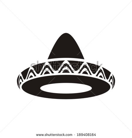 Black And White Sombrero Clip Art