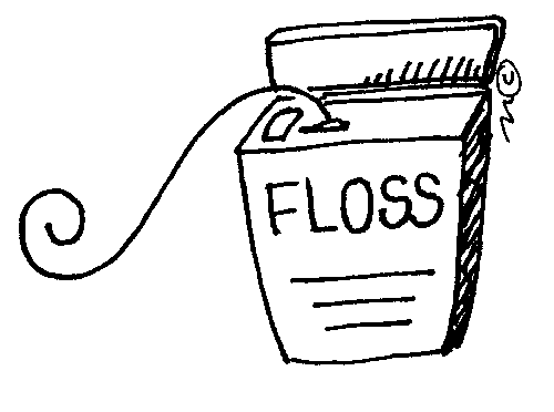 Brushing Teeth Clip Art  And Recycling Dental Floss