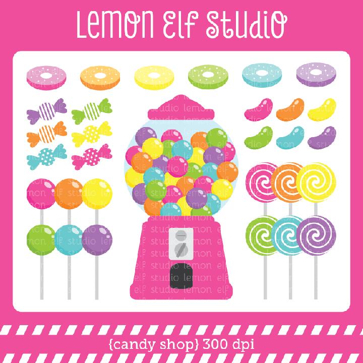 Candy Shop Digital Clipart  Les Cl05b 