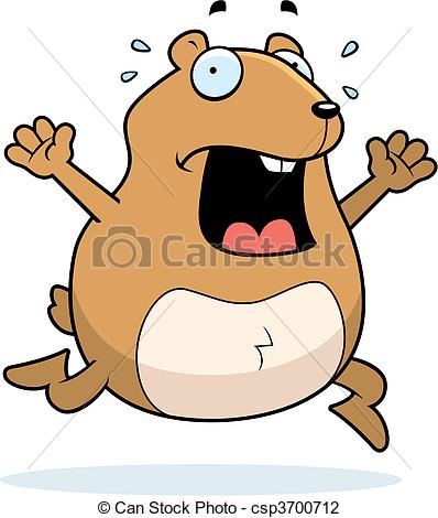 Cartoon Hamster Running In A Panic Csp3700712   Search Clipart