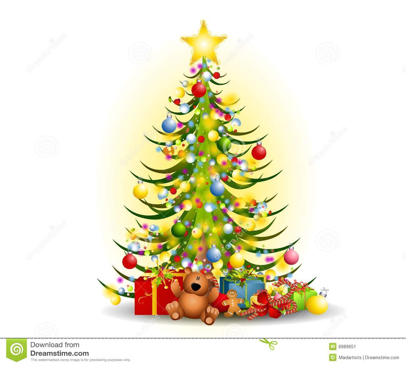 Christmas Tree Gifts Clip Art Stock Image   Image  6989651