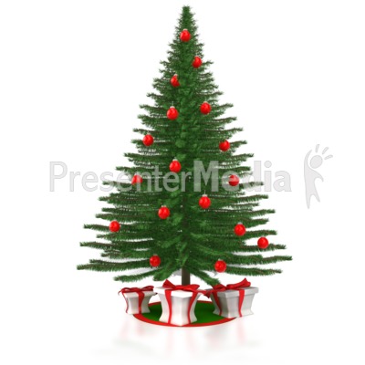 Christmas Tree With Presents   Holiday Seasonal Events   Great Clipart    