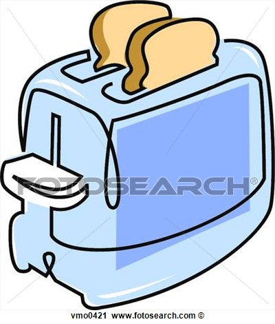Clipart   Toaster With Toast Popping Up  Fotosearch   Search Clip Art    
