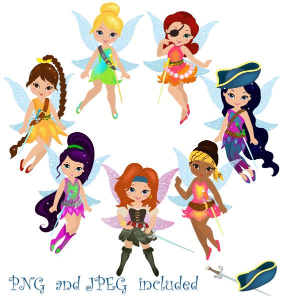 Fairies Pirates Digital Clipart   Fairy Digital By Sandydigitalart  5    