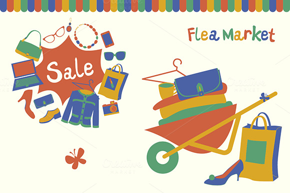 Flea Market   Illustrations On Creative Market