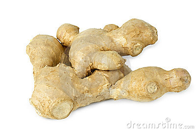 Ginger Root Isolated On The White Background 